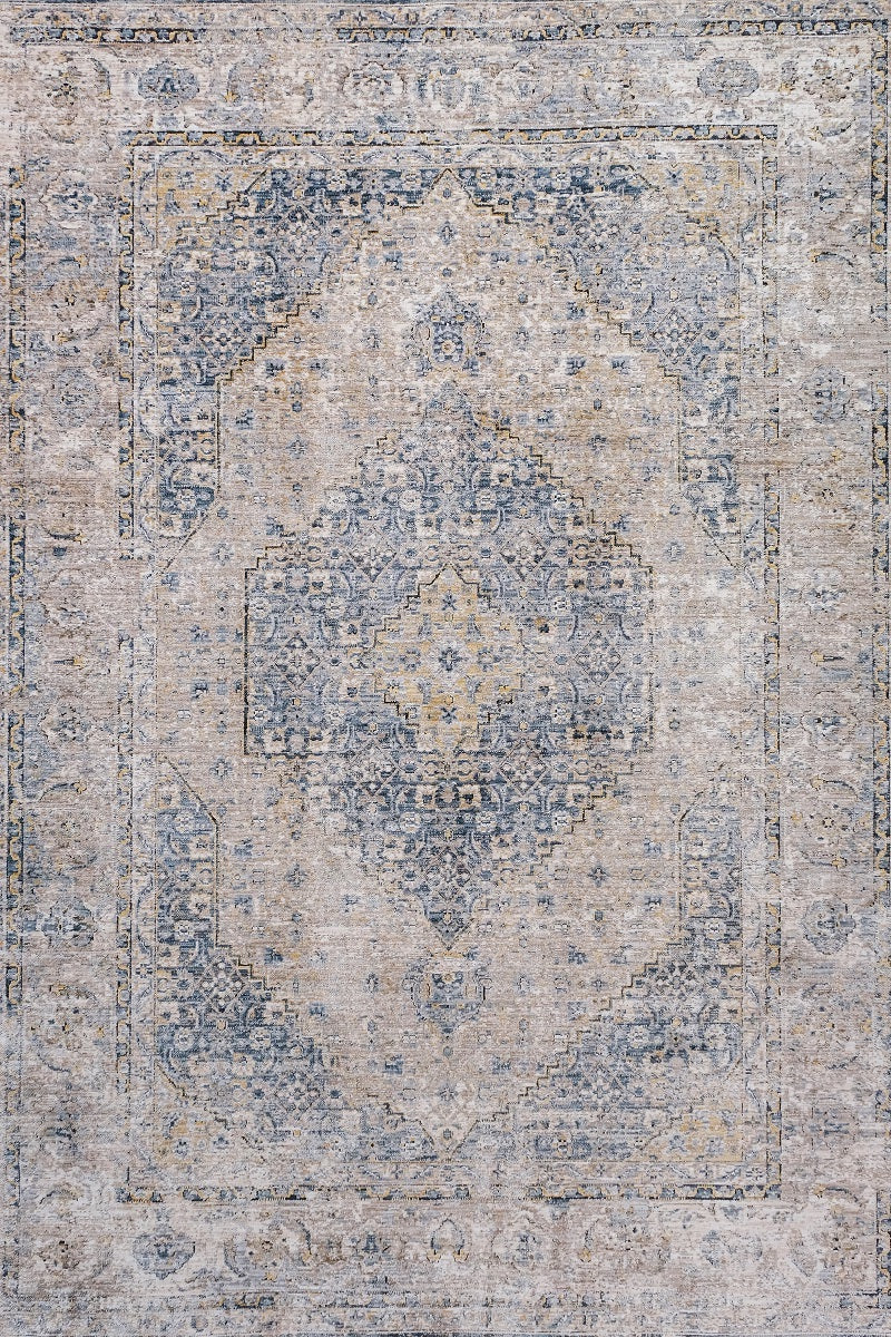 Allen Blue Cream Traditional Rug product photo
