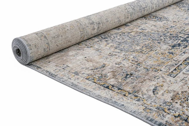 Allen Blue Cream Traditional Rug