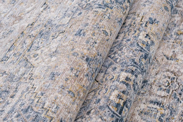 Allen Blue Cream Traditional Rug