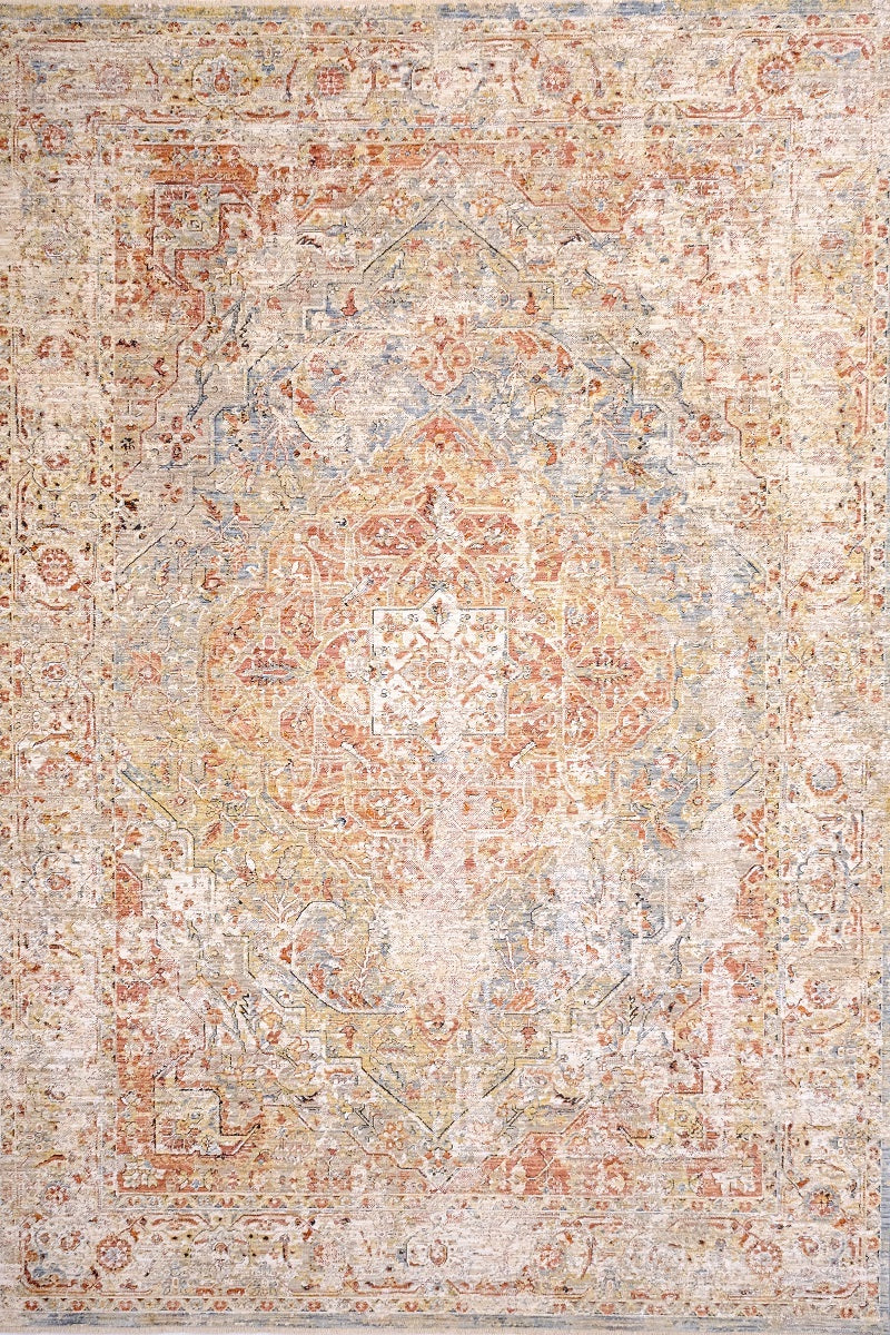 Allen Orange Blue Transitional Rug product photo