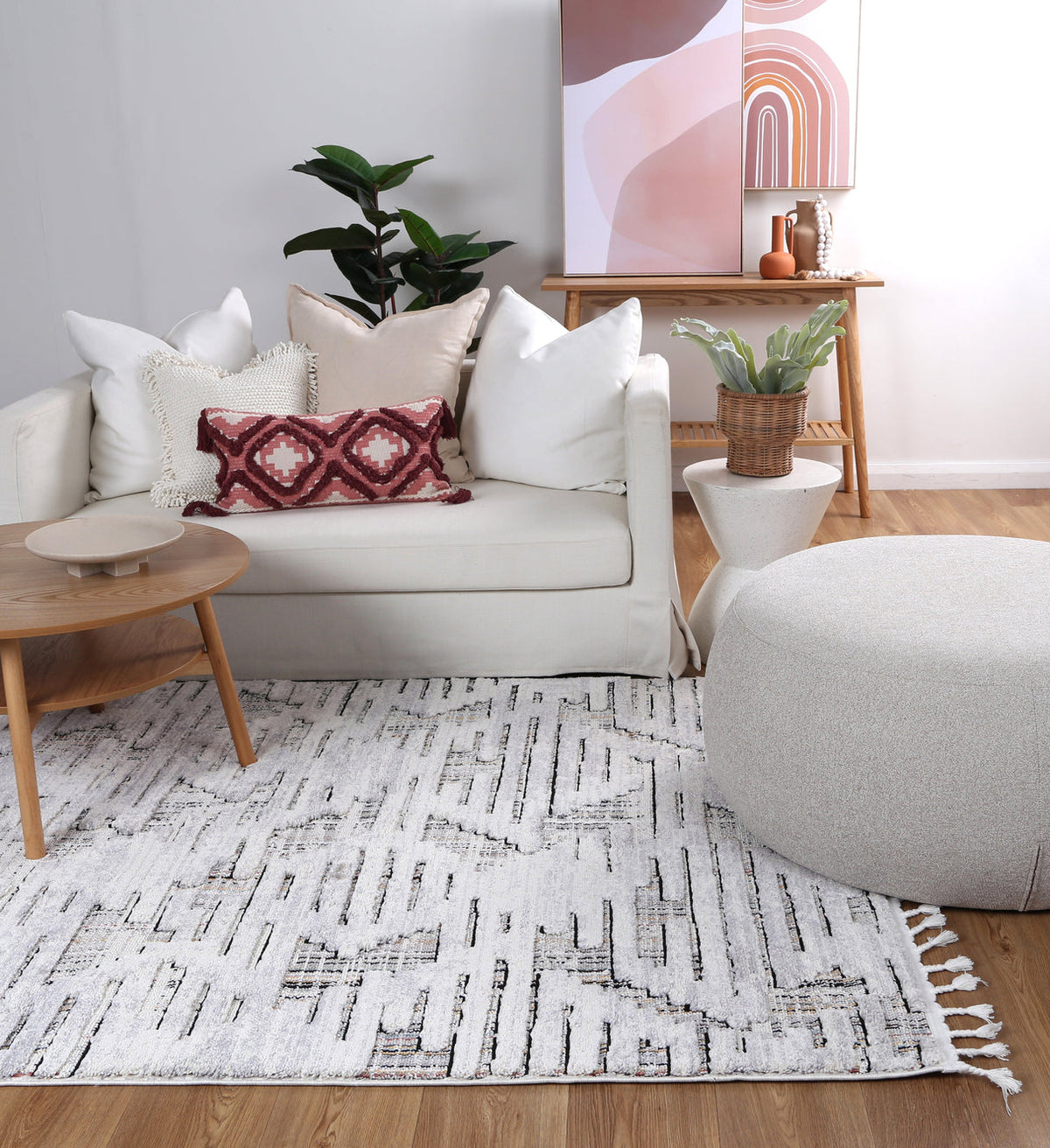 Bilbao Nima Rust Rug — close-up of texture