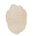 Coral Irregular Wool Rug – Ivory colour, detail 1