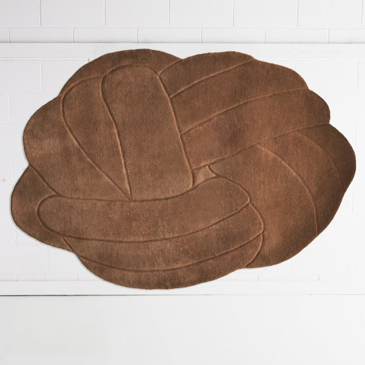 Coral Irregular Wool Rug – additional gallery photo 6