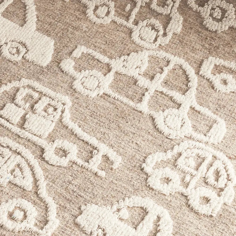 Kelso Natural Ivory Wool Nursery Rug