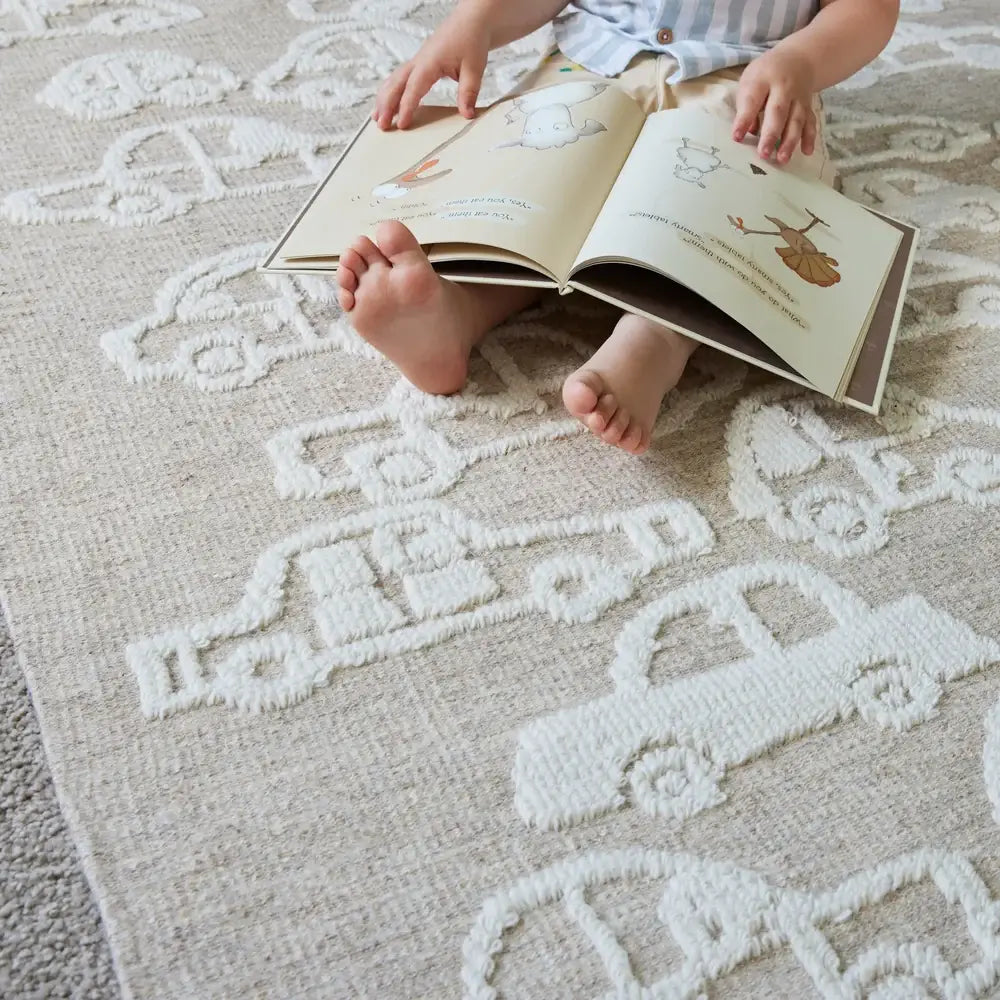 Kelso Natural Ivory Wool Nursery Rug