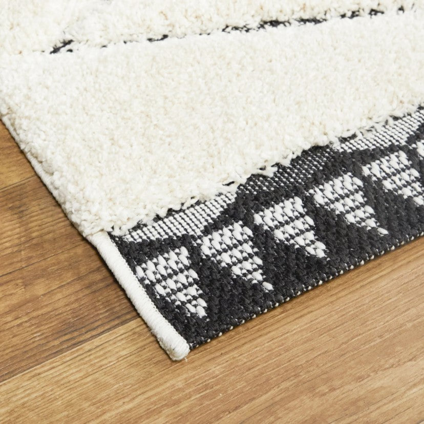 Liege Moroccan Cream Black Rug — product photograph 4