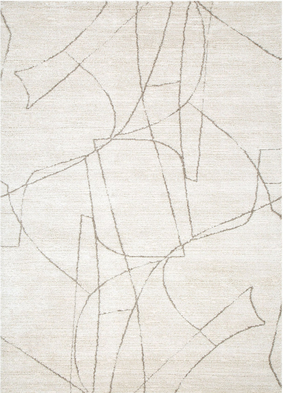 Loki Curves Cream Rug – full rug design