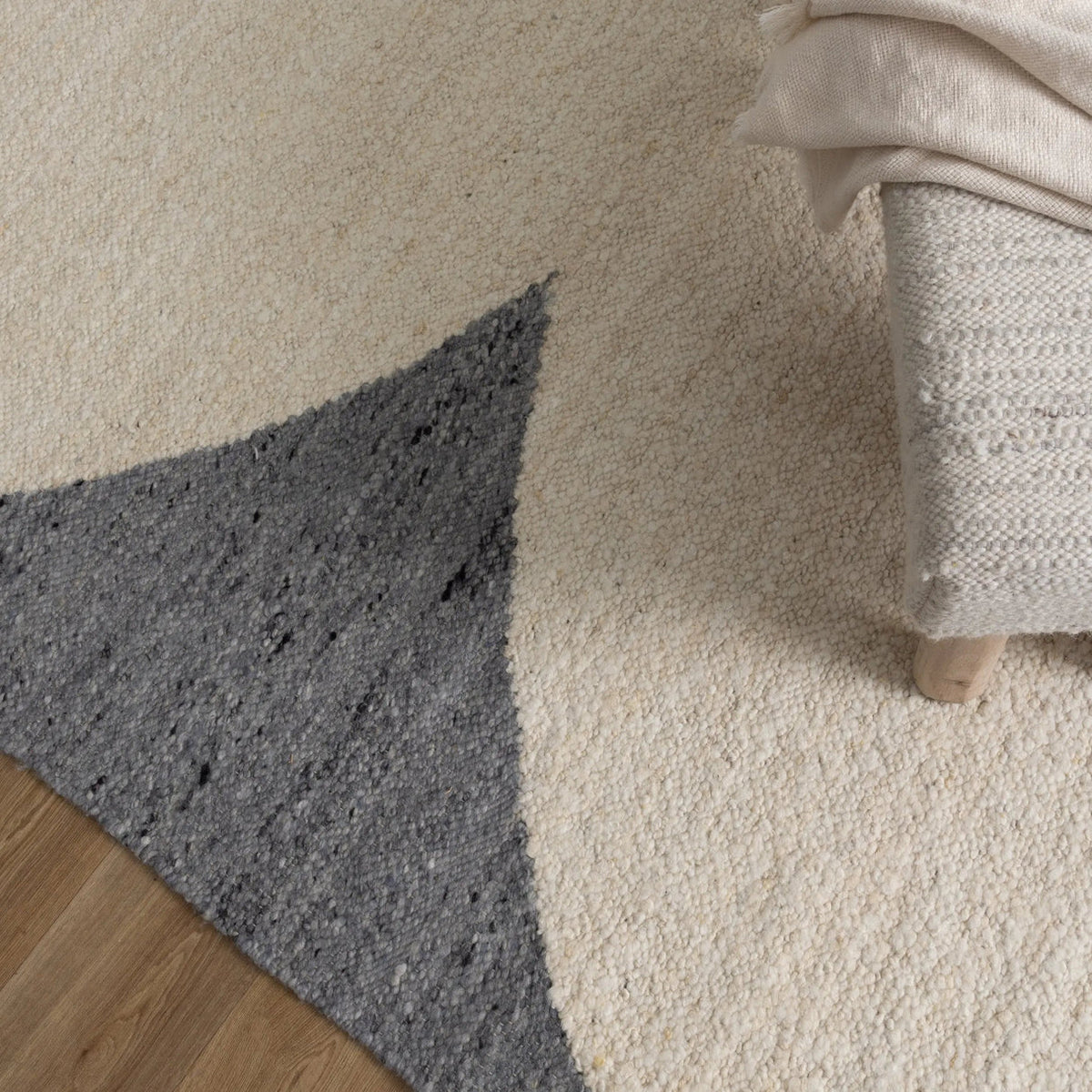 Lush Grey Ivory Boucle Rug — product photograph 2