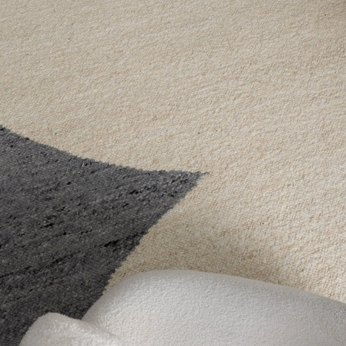Lush Grey Ivory Boucle Rug — product photograph 3
