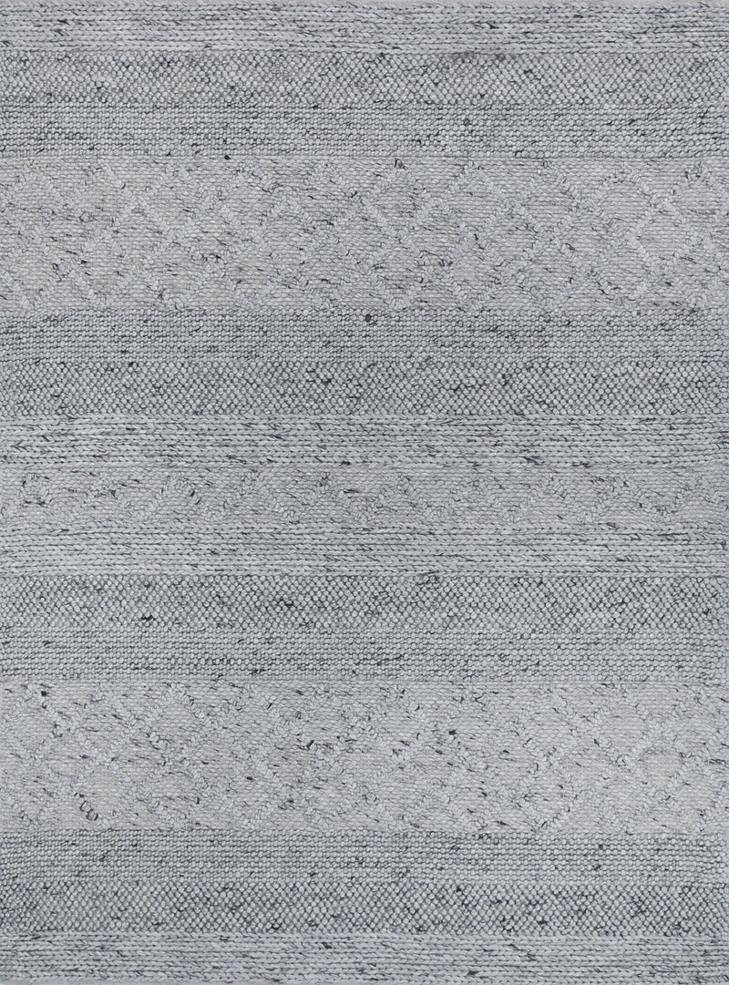 Bella Handwoven Wool Steel Rug – full rug design