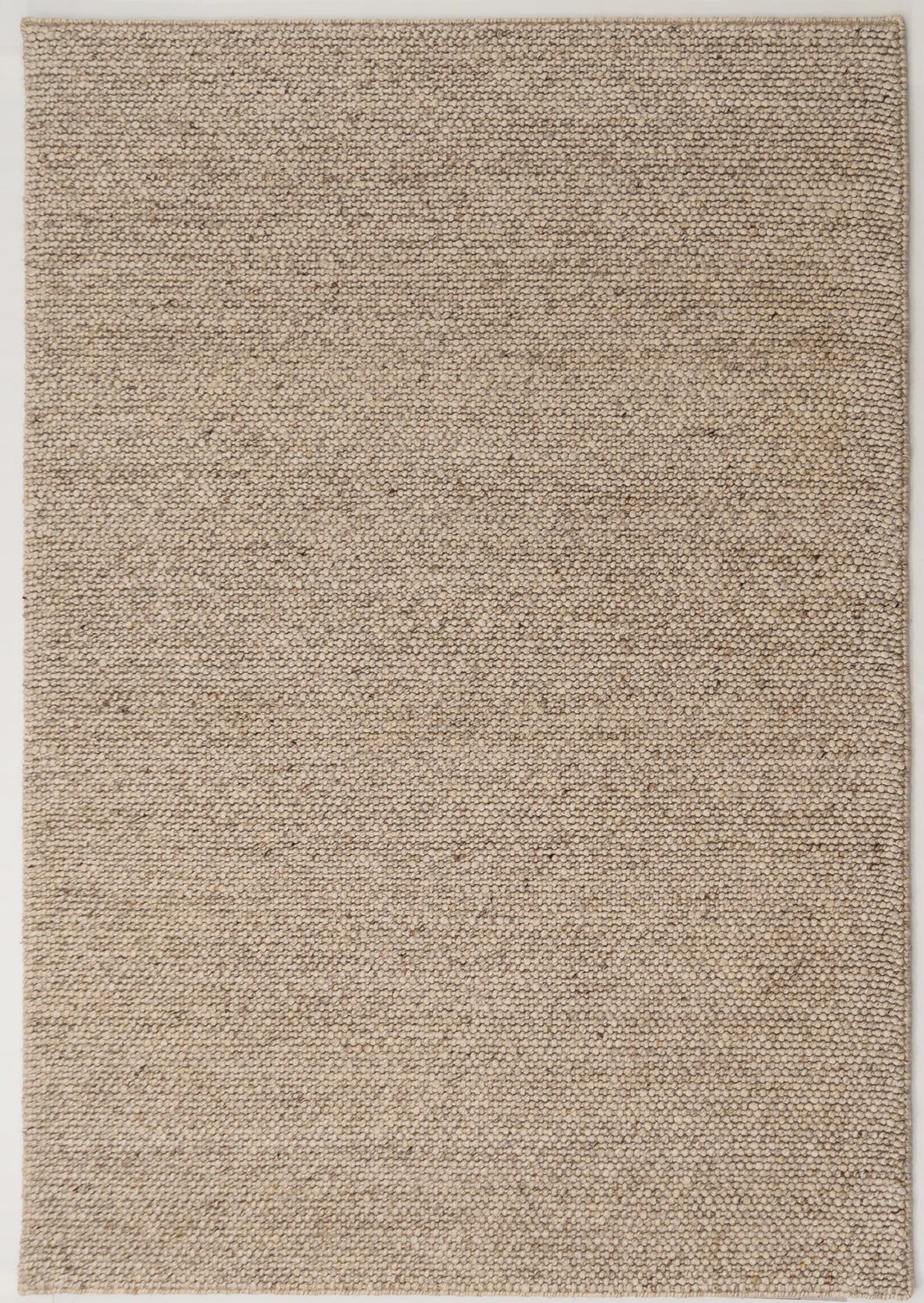 Wayanad Handwoven Wool Beige Rug – product gallery photograph 1