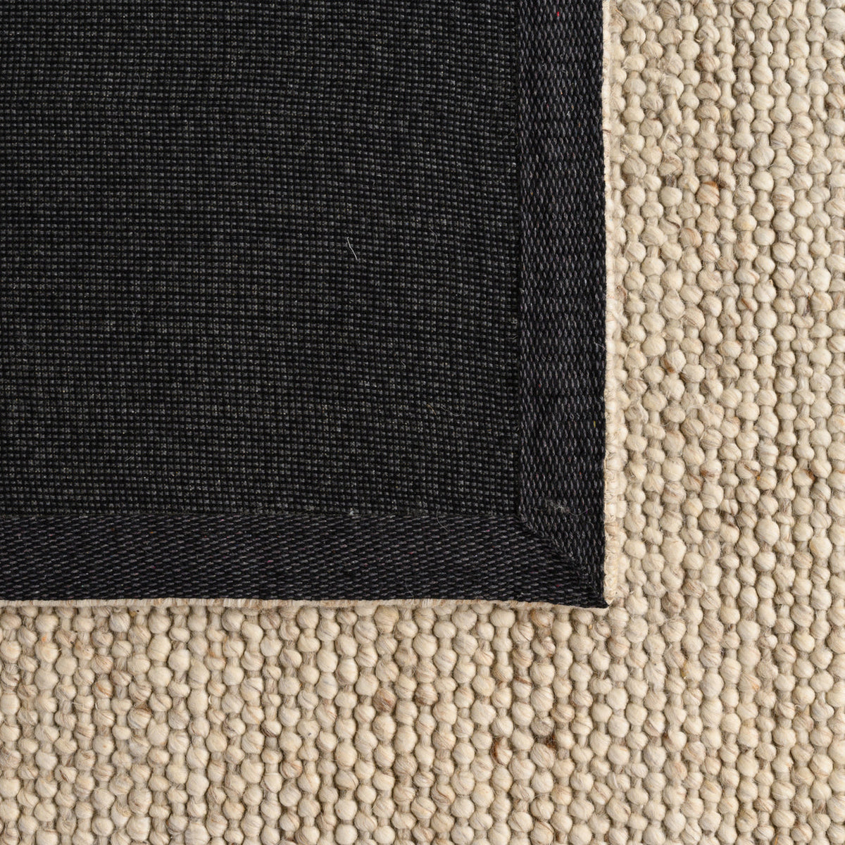 Wayanad Handwoven Wool Beige Rug – product gallery photograph 4