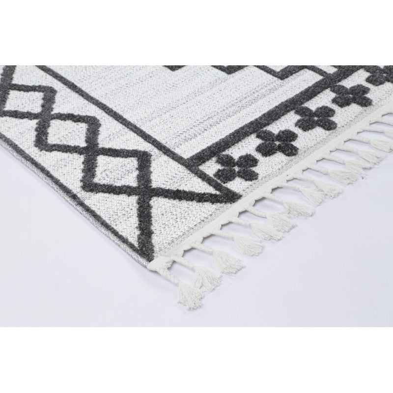 Archer Marrakech Rug Salt – edge and fringe detail