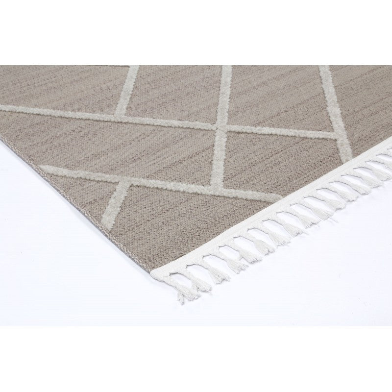Archer Herring Rug Salt – edge and fringe detail