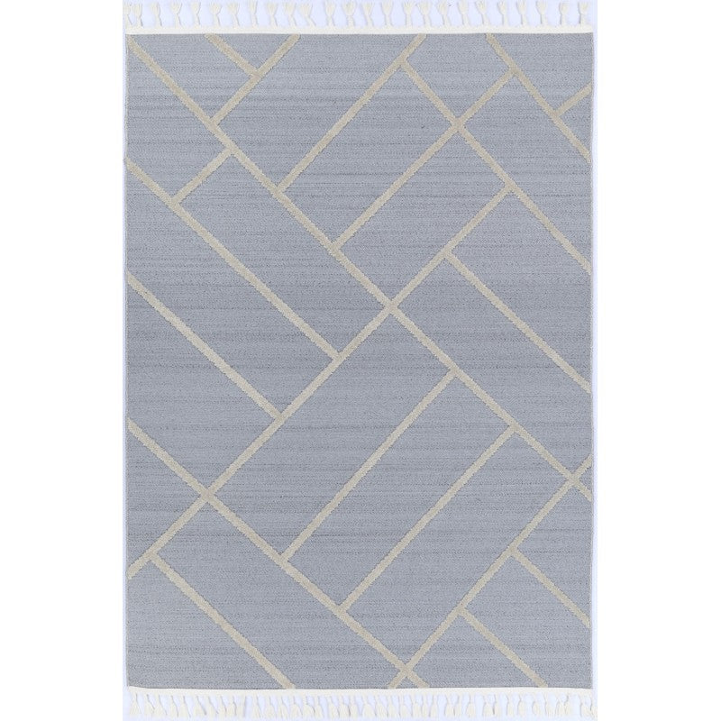Archer Herring Rug Silver – full rug design